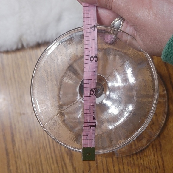 Heavy Clear Colorless Antique Glass Compote/Sherbet Pedestal Candy Dish - Picture 7 of 10